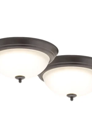 Sale Boston Harbor ZD13-BR-C Ceiling Light Fixture, 0.17 A, 120 V, 20 W, 2-Lamp, LED Lamp, 1500, 3000 K Color Temp