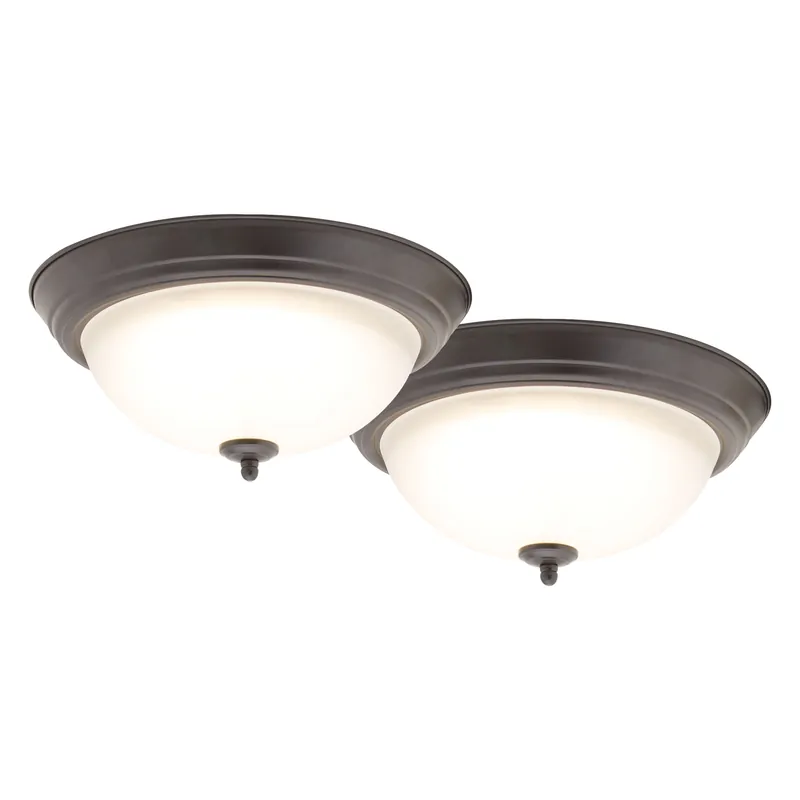 Sale Boston Harbor ZD13-BR-C Ceiling Light Fixture, 0.17 A, 120 V, 20 W, 2-Lamp, LED Lamp, 1500, 3000 K Color Temp