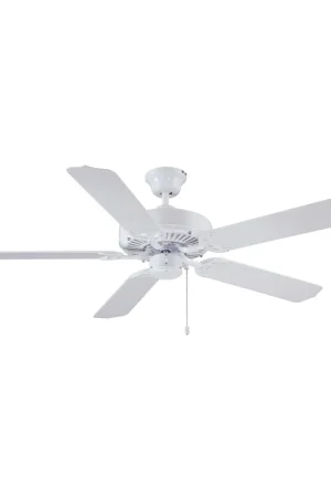 Super Sale Boston Harbor CF-78092 Ceiling Fan, 5-Blade, White Blade, 52 in Sweep, ABS Blade, 3-Speed