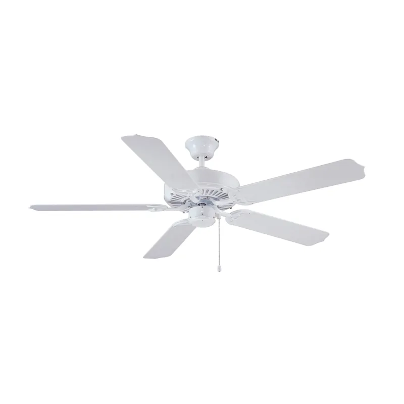 Super Sale Boston Harbor CF-78092 Ceiling Fan, 5-Blade, White Blade, 52 in Sweep, ABS Blade, 3-Speed