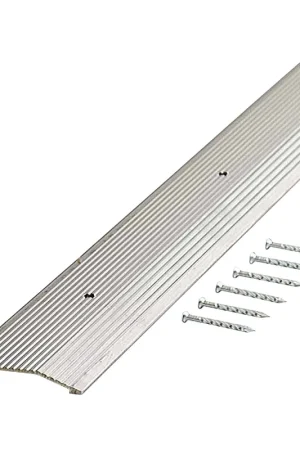 Big Sale M-D 78220 Carpet Trim, 72 in L, 2 in W, Fluted Surface, Aluminum, Silver