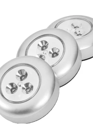 Best Price Fulcrum 30010-301 Stick-On Tap Light, AAA Battery, Alkaline Battery, LED Lamp, 13.5 Lumens, 5500 K Color Temp, ABS