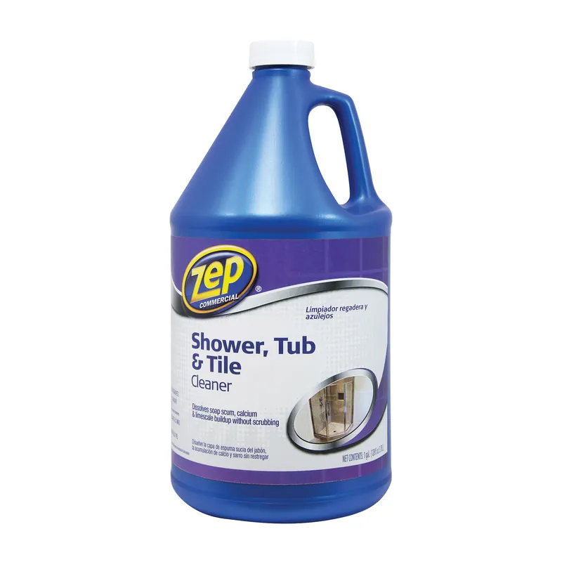 Zep ZUSTT128 Shower Tub and Tile Cleaner, 1 gal Bottle, Liquid, Pleasant, Light Yellow Hassle-Free Returns