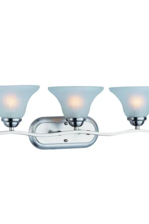Best Price Boston Harbor 1571-3V Vanity Light Fixture, 60 W, 3-Lamp, CFL Lamp, Steel Fixture, Brushed Nickel Fixture