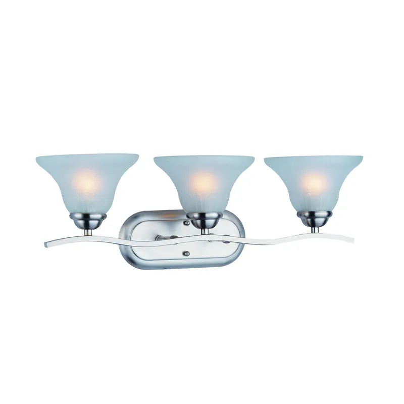 Best Price Boston Harbor 1571-3V Vanity Light Fixture, 60 W, 3-Lamp, CFL Lamp, Steel Fixture, Brushed Nickel Fixture