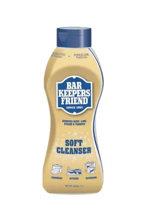 Bar Keepers Friend 11624 Soft Cleanser, 26 oz Bottle, Liquid, Lemon, Orange, White Instant Buy