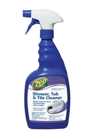 Special Offer Zep ZUSTT32PF Shower Tub and Tile Cleaner, 1 qt Bottle, Liquid, Pleasant, Light Yellow