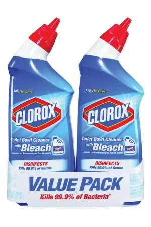 Top Rated Clorox 00273 Toilet Bowl Cleaner, 24 oz, Liquid, Bleach, Crisp, Floral, Clear/Pale Green