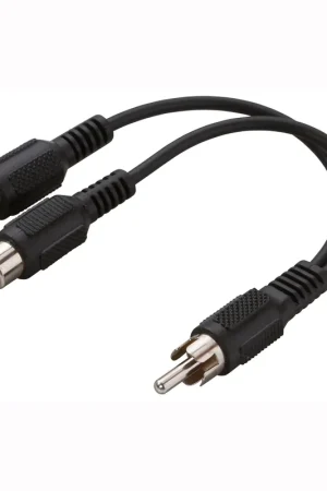 Zenith AY1003RCAMF RCAM to RCA-Y Cable, 3 in L, 1 -Connector A, Male, 2 -Connector B, Female, Black Next Day Delivery