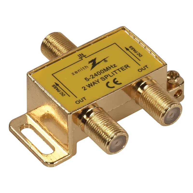Zenith VS3001SP2W Series Coax Splitter, 2400 MHz, 1 Video Input, 2 Video Output Top Rated
