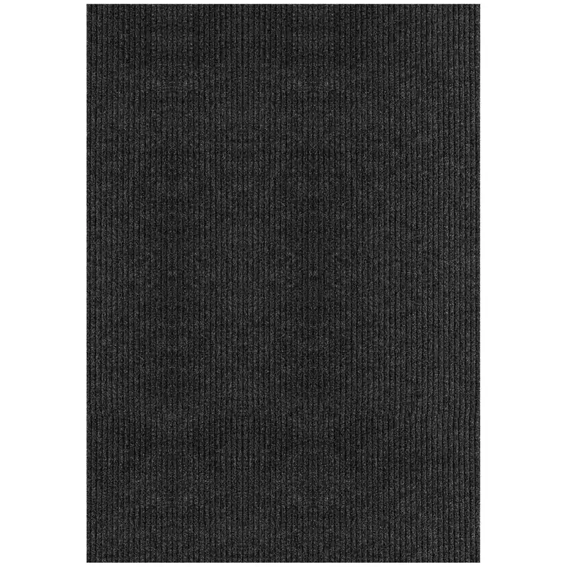 Special Discount Multy Home MT1001722 Utility Mat, 4 ft L, 3 ft W, Runner, Tri-Rib Pattern, Polyester Rug, Charcoal