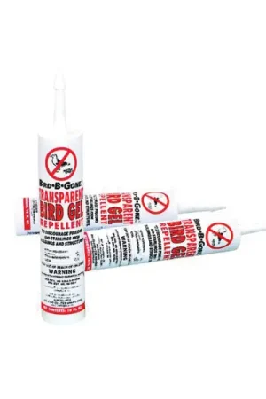 Bird-B-Gone MMTBG-TUBE Bird Gel, 3 in L, Repels: Pigeons, Starlings Certified