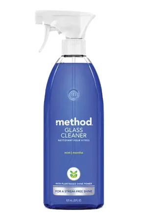 Budget method 3 Glass and Surface Cleaner, 28 oz Bottle, Liquid, Mint