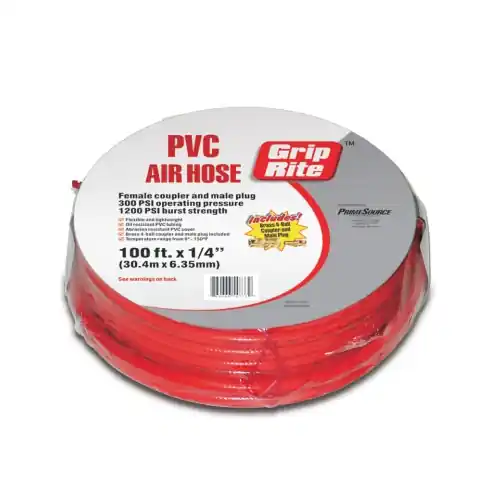 Exclusive Grip-Rite GRPVC3850C Air Hose, 3/8 in ID, 50 ft L, 300 to 1200 psi Pressure, PVC