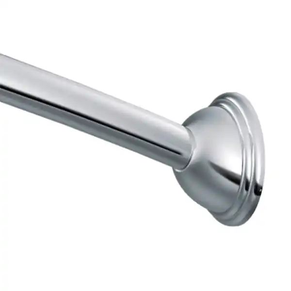 Moen DN2160CH Shower Rod, 54 to 72 in L Adjustable, 1 in Dia Rod, Stainless Steel, Chrome Clearance