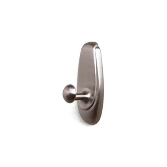 Buy Online Command 17063-BN Decorative Hook, 5 lb, 1-Hook, Plastic, Brushed Nickel