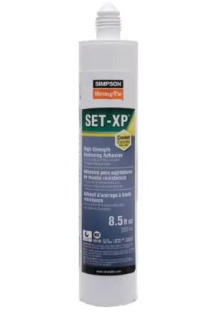 Trusted Brand Simpson Strong-Tie SET-XP Series SET-XP10 Anchoring Adhesive, Liquid, Paste, 8.5 oz Cartridge, Single Cartridge