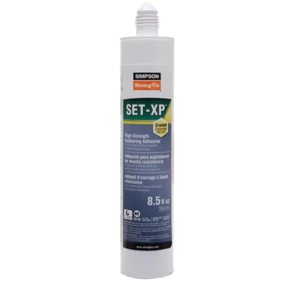 Trusted Brand Simpson Strong-Tie SET-XP Series SET-XP10 Anchoring Adhesive, Liquid, Paste, 8.5 oz Cartridge, Single Cartridge