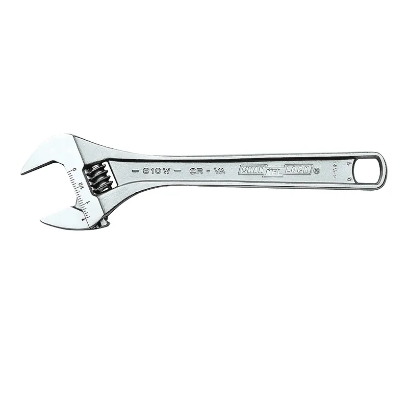 Channellock WIDEAZZ Series 806W Adjustable Wrench, 6-1/4 in OAL, 0.94 in Jaw, Steel, Chrome, Plain-Grip Handle Secure Checkout