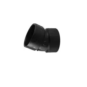 Direct From Factory Charlotte Pipe ABS 00324 1200HA Pipe Elbow, 4 in, Hub, 22.5 deg Angle, ABS, Black, SCH 40 Schedule