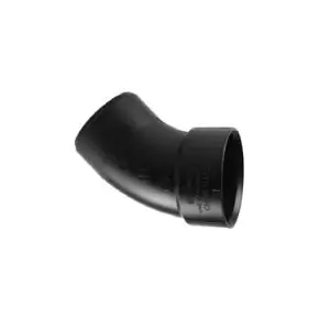 Charlotte Pipe ABS 00323 0800HA Pipe Elbow, 2 in, Spigot x Hub, 45 deg Angle, ABS, Black, SCH 40 Schedule Discount