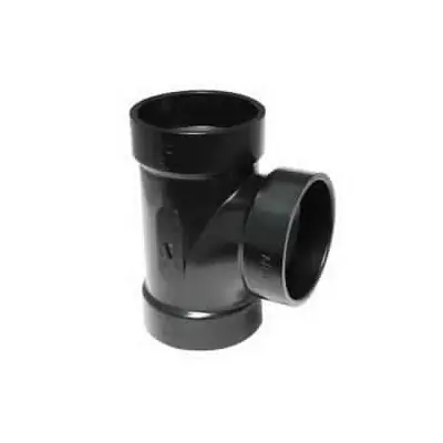 Cheap Canplas 102152LBC Sanitary Pipe Tee, 2 in, Hub, ABS, Black