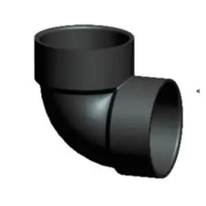 Lesso LN331-015 Pipe Elbow, 1-1/2 in, Hub, 90 deg Angle, ABS Hassle-Free Returns