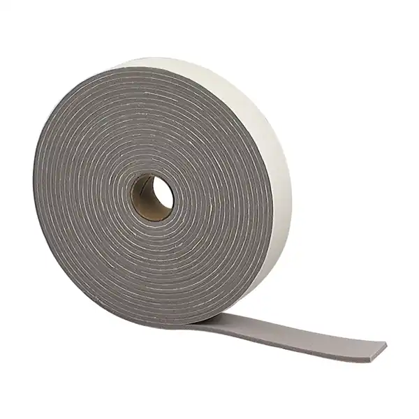 Direct From Factory M-D 02352 Foam Tape, Self-Adhesive Mounting, 1-1/4 in W, 30 ft L, 3/16 in Thick, Gray, 6/PK