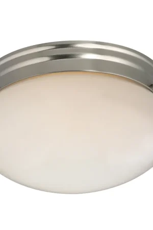 Best Choice Boston Harbor F14BB02-8005-BN Two Light Round Ceiling Fixture, 120 V, 60 W, 2-Lamp, A19 or CFL Lamp