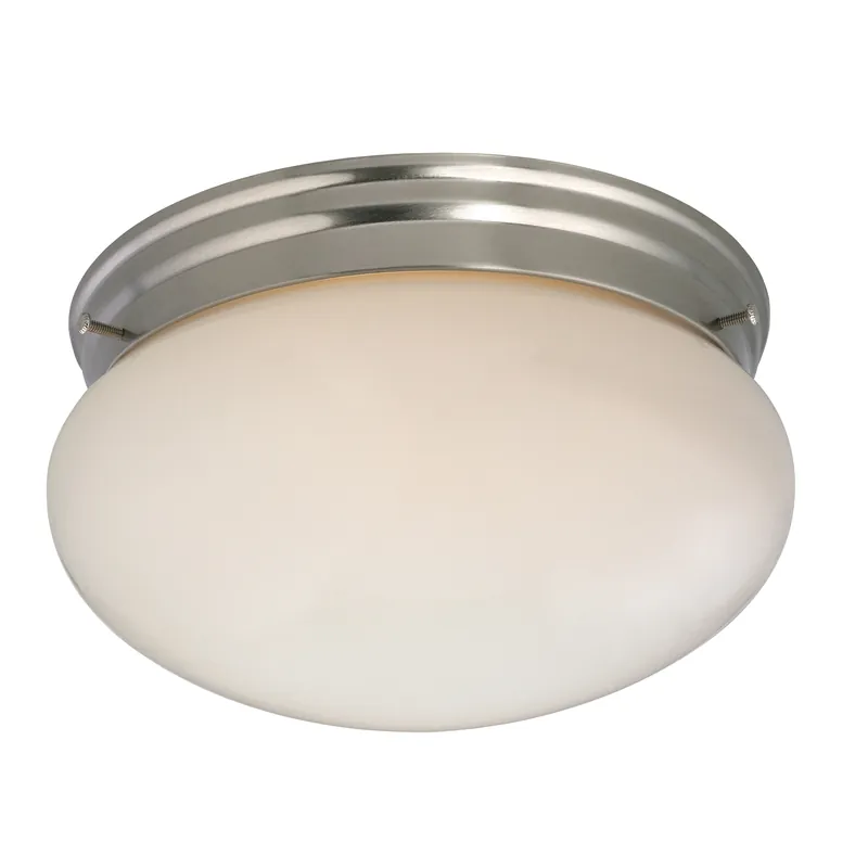Best Choice Boston Harbor F14BB02-8005-BN Two Light Round Ceiling Fixture, 120 V, 60 W, 2-Lamp, A19 or CFL Lamp