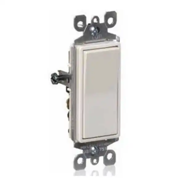 Leviton S11-05601-2IS Rocker Switch with Ground Screw, 15 A, 120/277 V, SPST, Lead Wire Terminal, Ivory Mega Sale