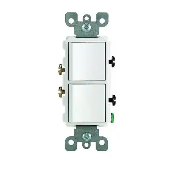Factory Price Leviton R62-05634-0WS Combination Switch, 15 A, 120/277 V, SPST, Lead Wire Terminal, Thermoplastic Housing Material