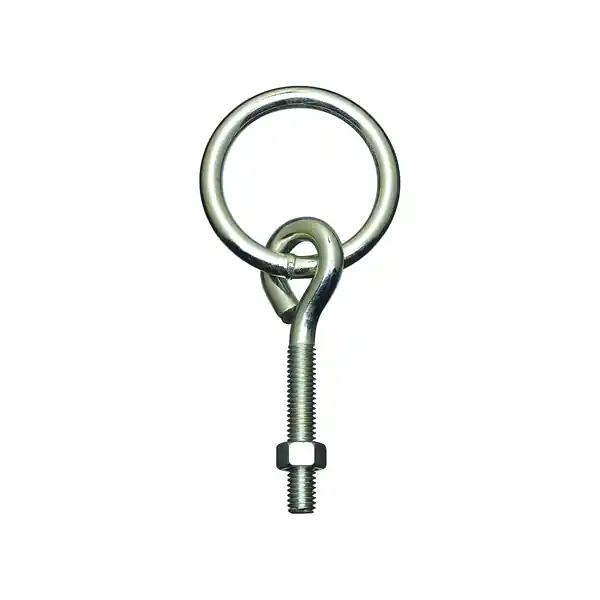 National Hardware 2061BC Series N220-624 Hitch Ring with Eye Bolt, 160 lb Working Load, 2 in ID Dia Ring, Steel, Zinc Warranty Included