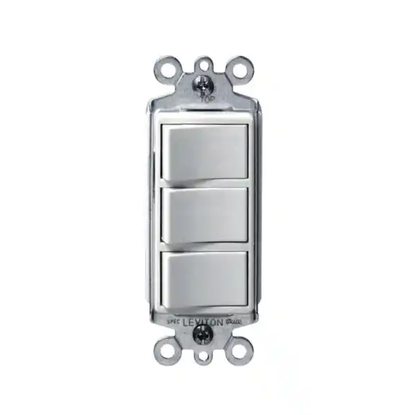 Leviton C22-01755-00W Rocker Switch, 15 A, 120 V, SPST, Lead Wire Terminal, Thermoplastic Housing Material, White Trusted Brand