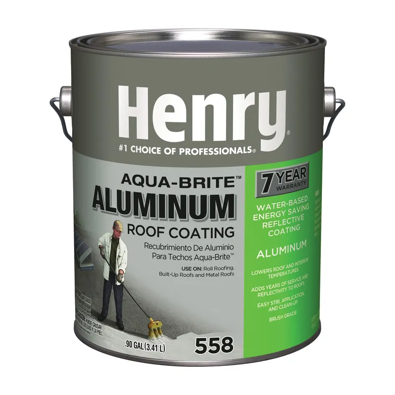 Low Price Henry HE558107 Roof Coating, Silver, 3.41 L Pail, Liquid