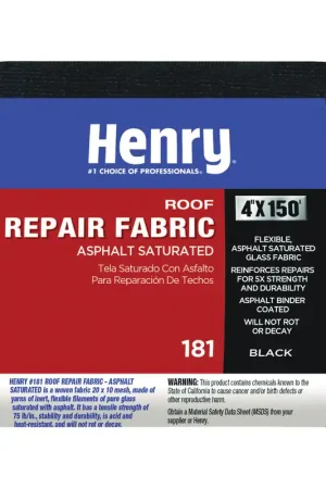 Wholesale Henry HE181195 No-Groove Siding Panel, 150 ft L, 4 in W, Asphalt Saturated Glass, Black