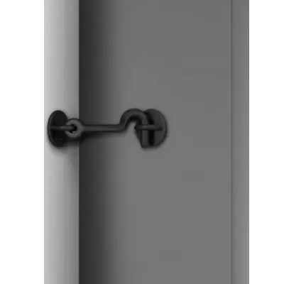 National Hardware N700-153 Privacy Hook, 4 in, Steel, Matte Black Get Yours