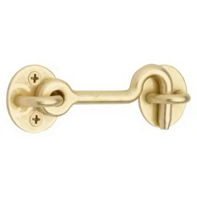 Budget National Hardware N700-154 Privacy Hook, 4 in, Steel, Brushed Gold