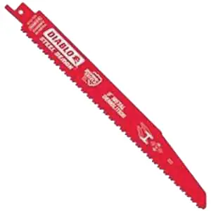 Diablo DS0908BFD5 Reciprocating Saw Blade, Steel, Applicable Materials: Metal, 9 in L, 8/10 TPI, Bi-Metal Cutting Edge Best Price