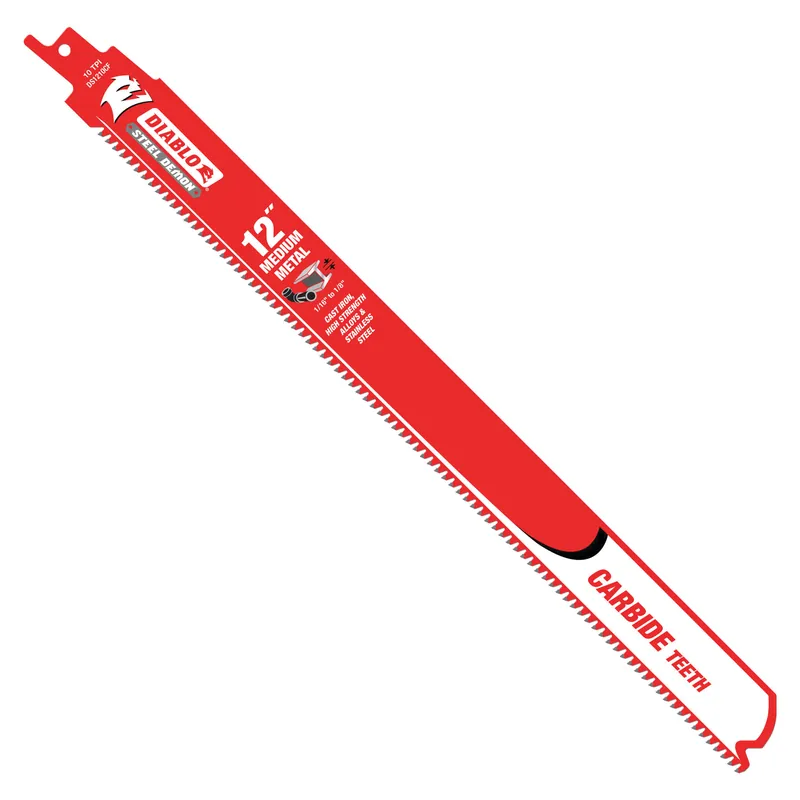 Bargain Diablo DS1210CF Series Reciprocating Saw Blade, Applicable Materials: Metal, 12 in L, 10 TPI, Carbide Cutting Edge, 1/PK