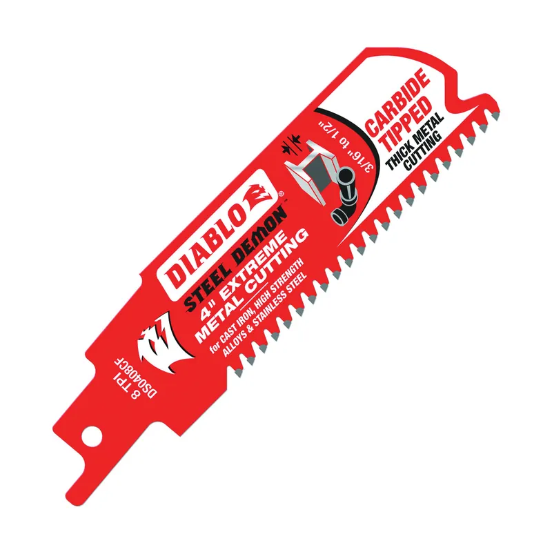 Diablo DS0408CF Series Reciprocating Saw Blade, Applicable Materials: Cast Iron, Metal, Stainless Steel, 1 in W, 4 in L Mega Sale