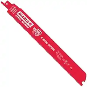 Fan Favorite Diablo DS0920BF5 Reciprocating Saw Blade, Steel, Applicable Materials: Metal, 9 in L, 20/24 TPI