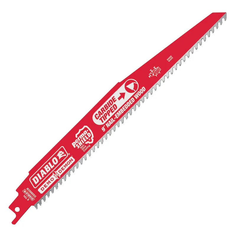 Diablo DS0906CWS Series Reciprocating Saw Blade, Applicable Materials: Nail-Embedded Wood, 1 in W, 9 in L, 6/9 TPI Hot Deal
