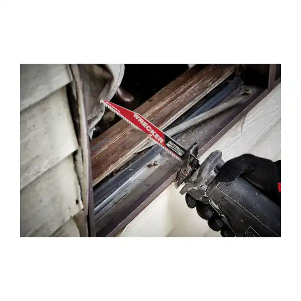 Today Only Milwaukee WRECKER SAWZALL Series 48-00-5273 Reciprocating Saw Blade, 8-3/4 in W, 12 in L, 6 TPI, Carbide Cutting Edge