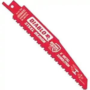 Best Price Diablo DS0608BFD2 Reciprocating Saw Blade, Applicable Materials: Metal, 1 in W, 6 in L, 8/10 TPI, Bi-Metal Cutting Edge
