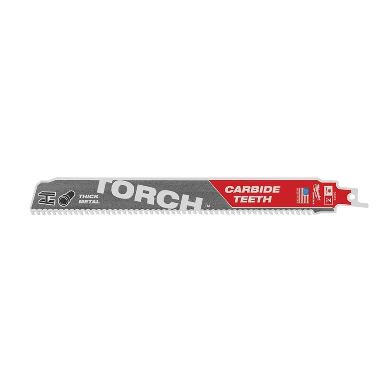 Milwaukee 48-00-5202 Reciprocating Saw Blade, 3/4 in W, 9 in L, 7 TPI, Carbide Cutting Edge Secure Checkout