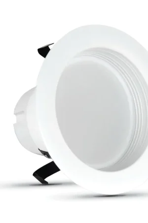 Same Day Shipping Feit Electric LEDR4B/950CA/MP/6 Recessed Downlight, 540 Lumens, 4 in Dimensions, 5000 K Color Temp, 7.2 W, 120 V, 6/PK