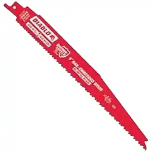 Bargain Diablo DS0912BW5 Reciprocating Saw Blade, Bi-Metal, Applicable Materials: Wood, 9 in L, 6/12 TPI