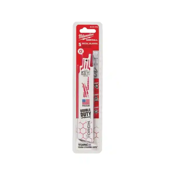Today Only Milwaukee 48-00-5784 Reciprocating Saw Blade, Applicable Materials: Masonry, Non-Ferrous Soft Metal, Wood, 1 in W