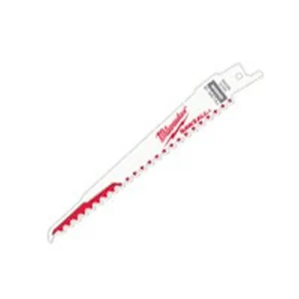 Milwaukee 48-00-5035 Reciprocating Saw Blade, Applicable Materials: Nail-Embedded Wood, 3/4 in W, 6 in L, 5 TPI Seasonal Sale